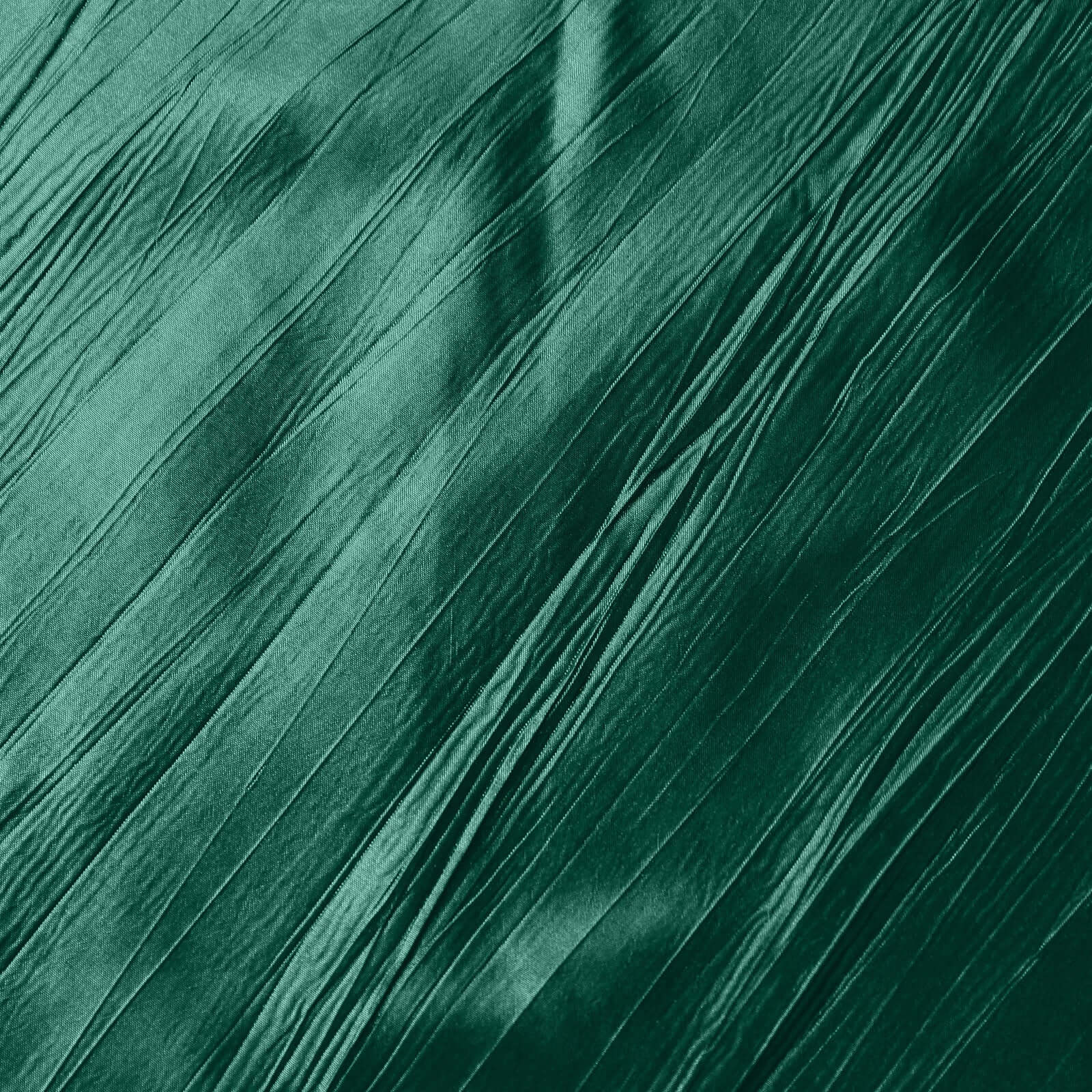 Taffeta Table Overlay 90"x90" Hunter Emerald Green - Accordion Crinkle Table Topper - Image 16