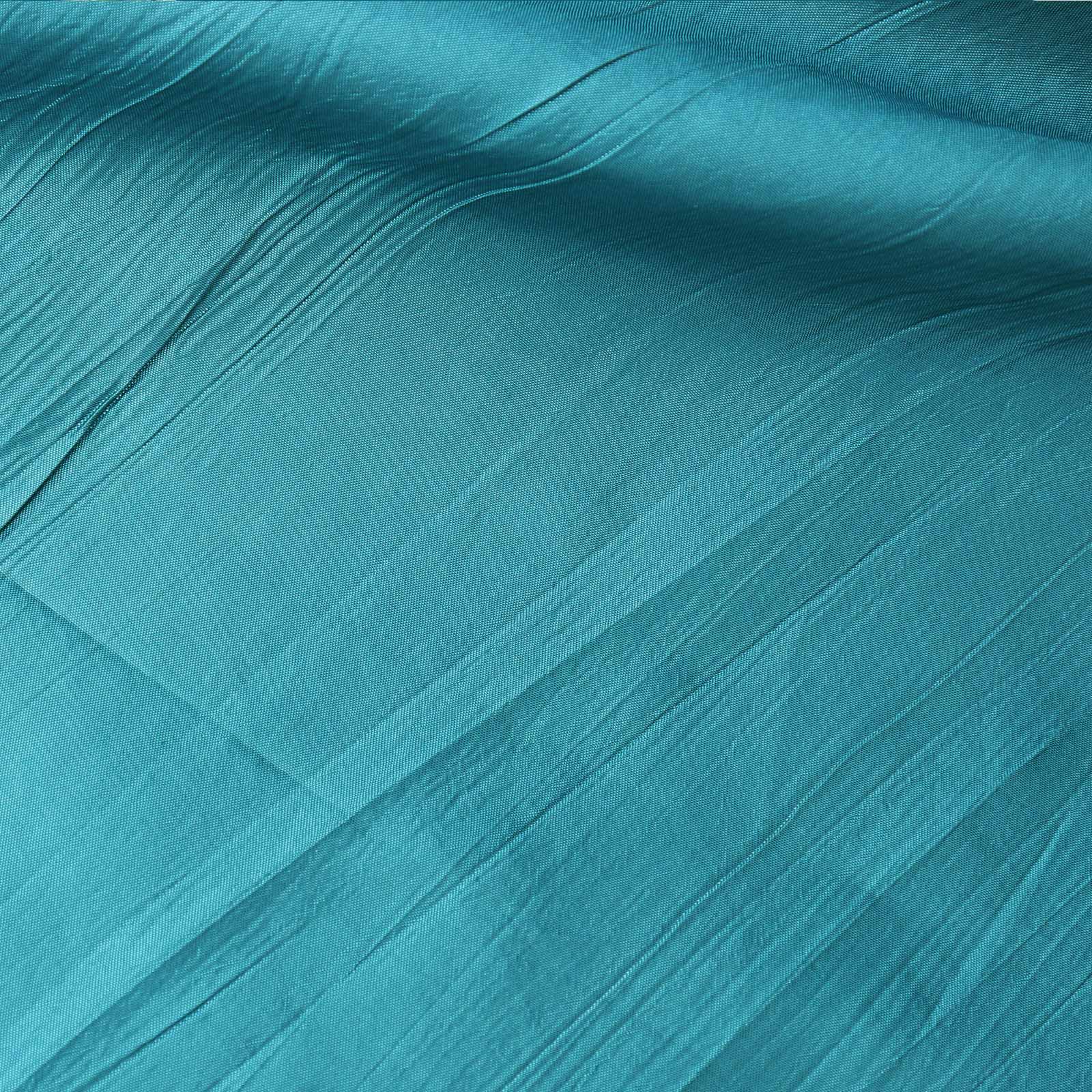 Taffeta Table Overlay 90"x90" Peacock Teal - Accordion Crinkle Table Topper - Image 17