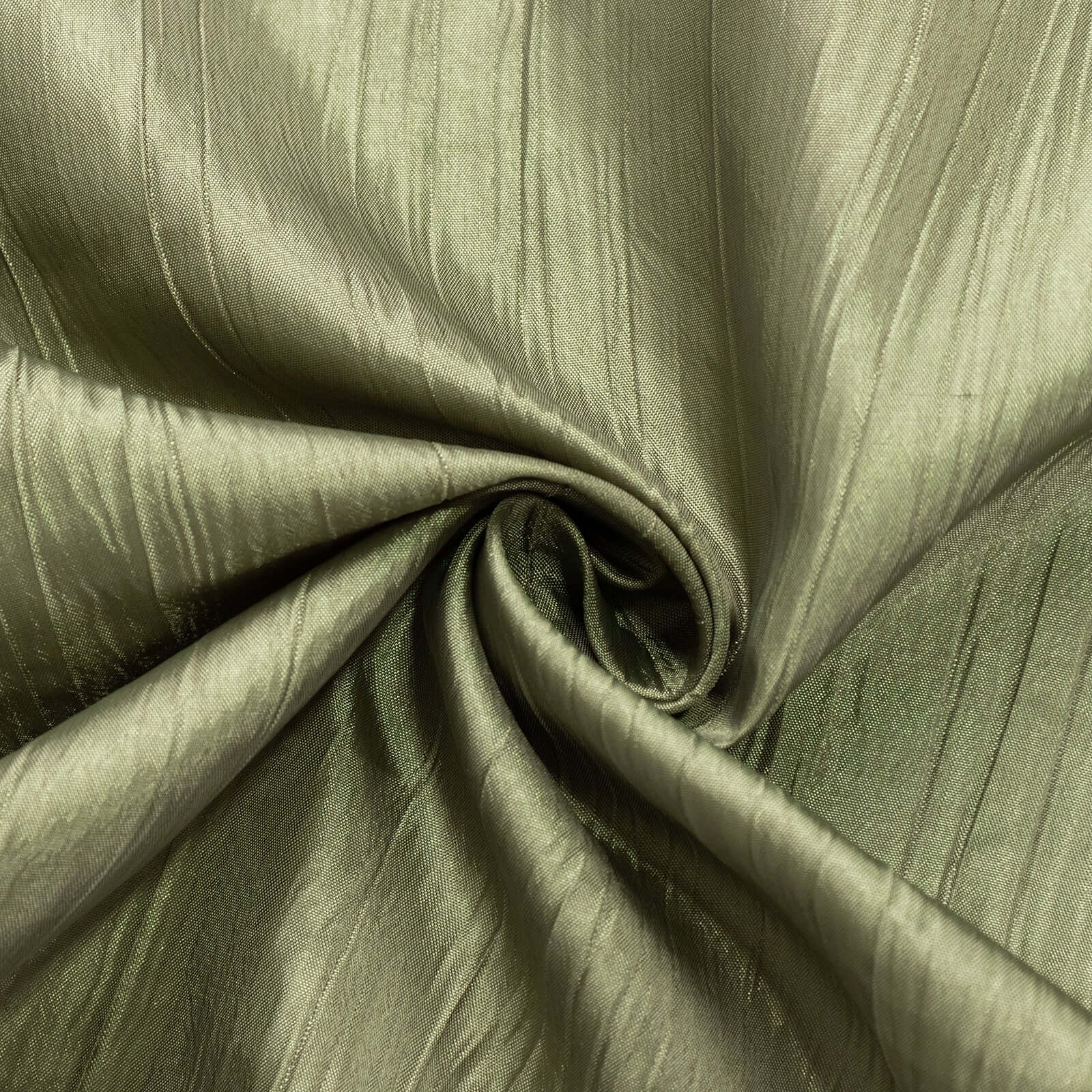 Taffeta Table Runner 12"x108" Dusty Sage Green - Accordion Crinkle Table Linen - Image 12