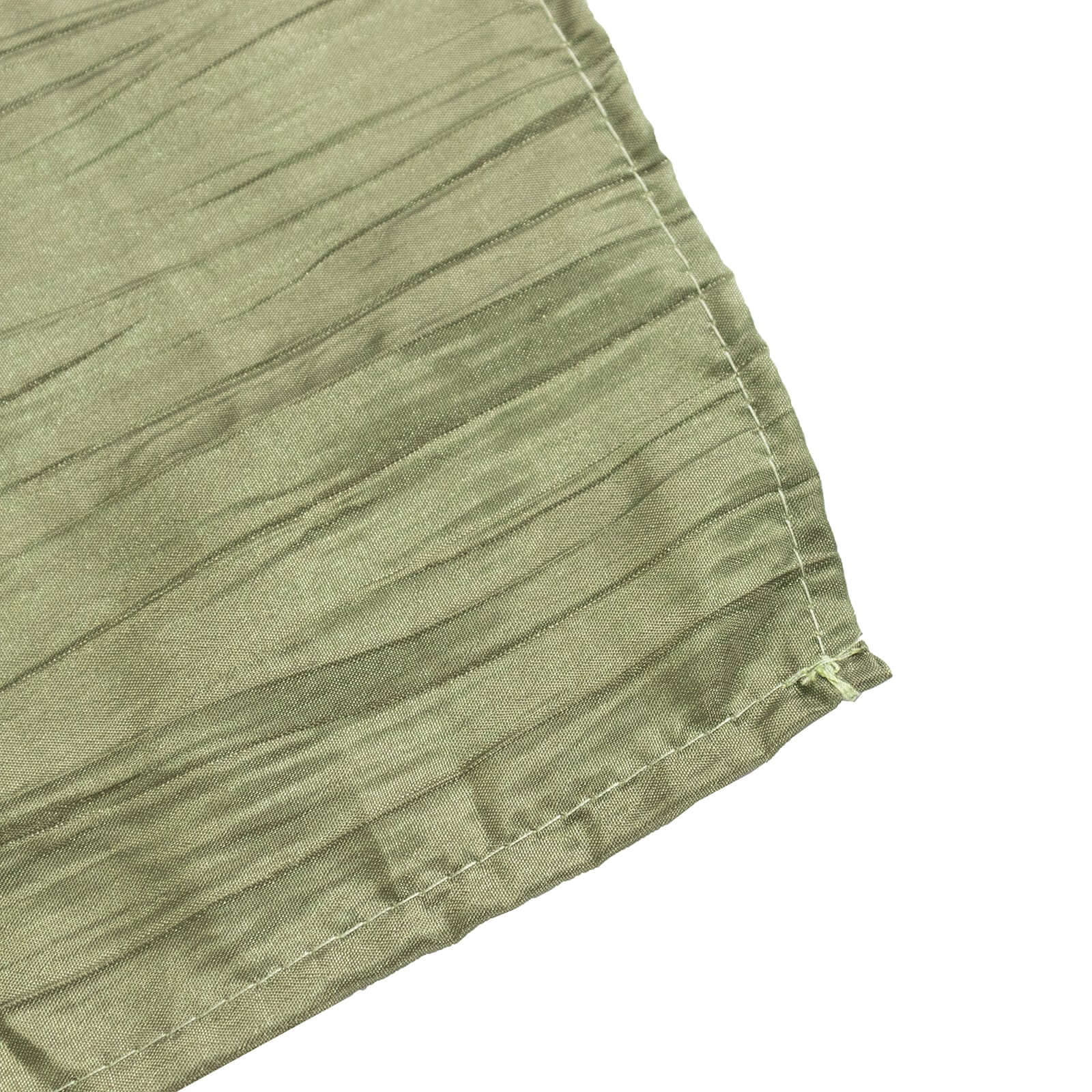 Taffeta Table Runner 12"x108" Dusty Sage Green - Accordion Crinkle Table Linen - Image 17