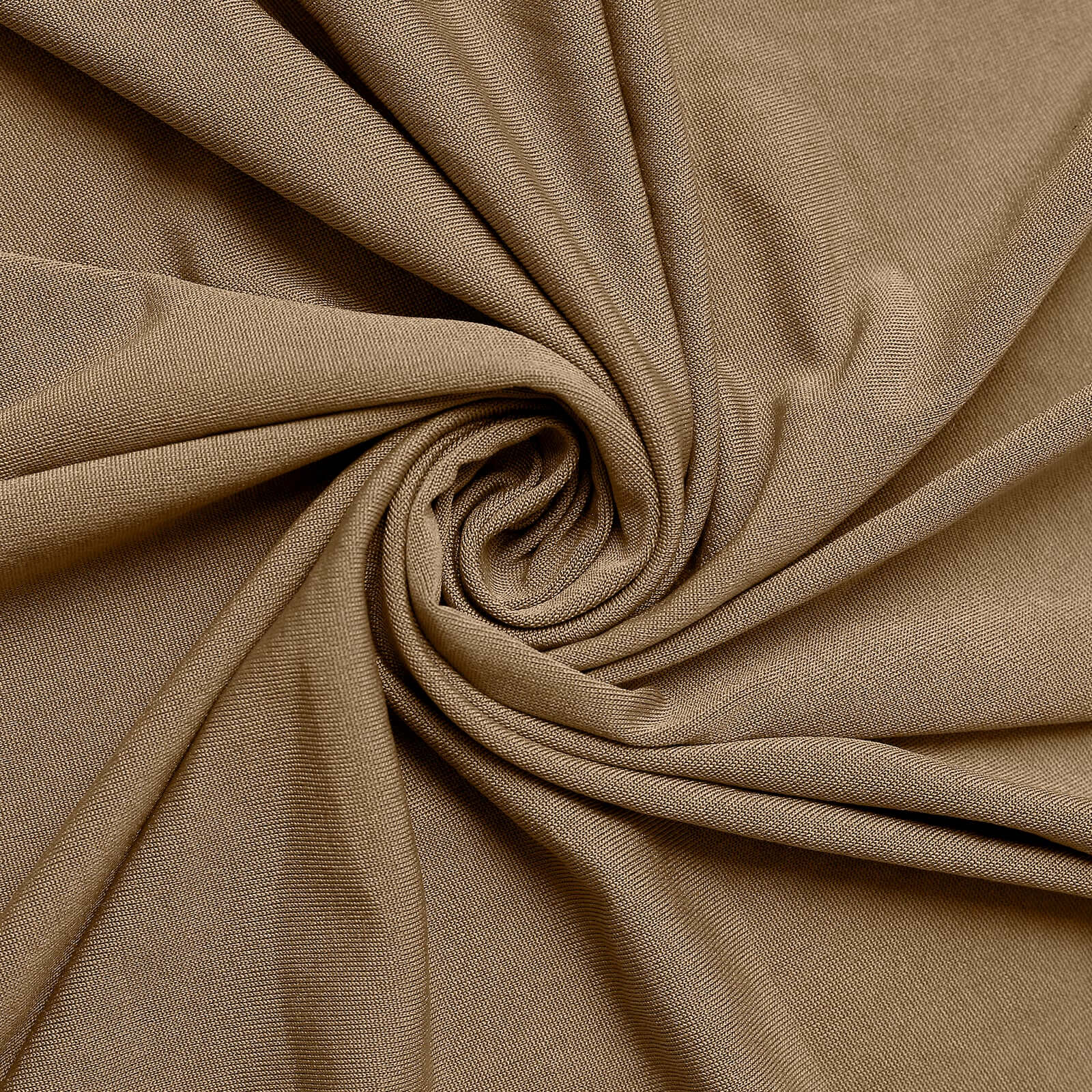Taupe 4-Way Stretch Spandex Backdrop Drape Curtain, Wrinkle Free Event Divider Panel with Rod Pockets - 5ftx14ft - Image 7