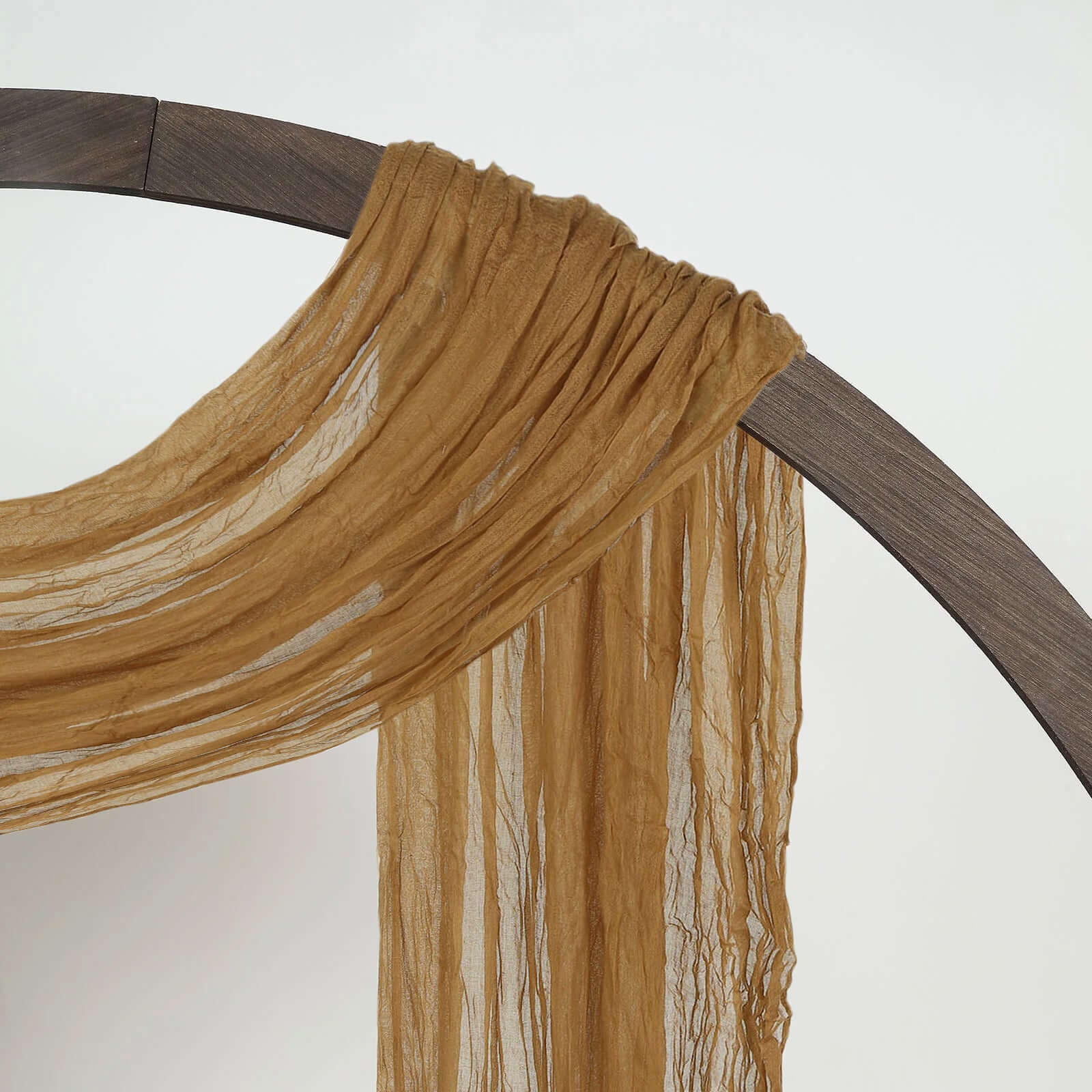Taupe Gauze Cheesecloth Draping Fabric Wedding Arch Decorations, Window Scarf Valance Drapes, Boho Arbor Long Curtain Panel 20ft - Image 8