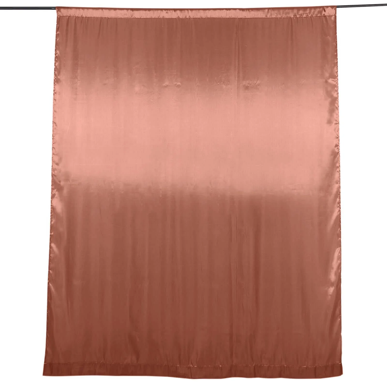 Terracotta (Rust) Satin Backdrop Drape Curtain, Photo Booth Event Divider Panel - 8ftx10ft - Image 7