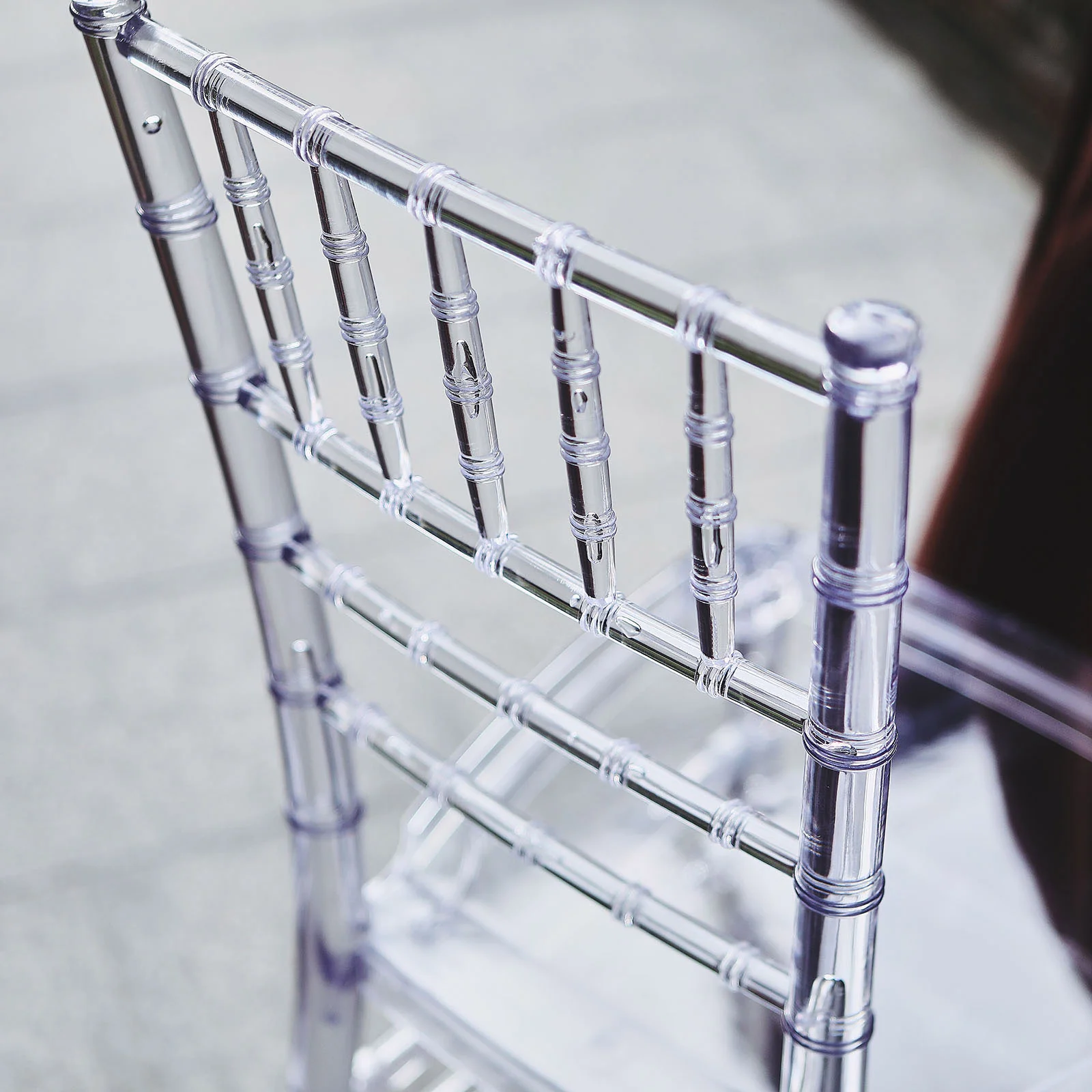 8 Pack Chiavari Chairs Transparent and Stackable Clear - Sleek Armless Design for Weddings & Gatherings - Image 8