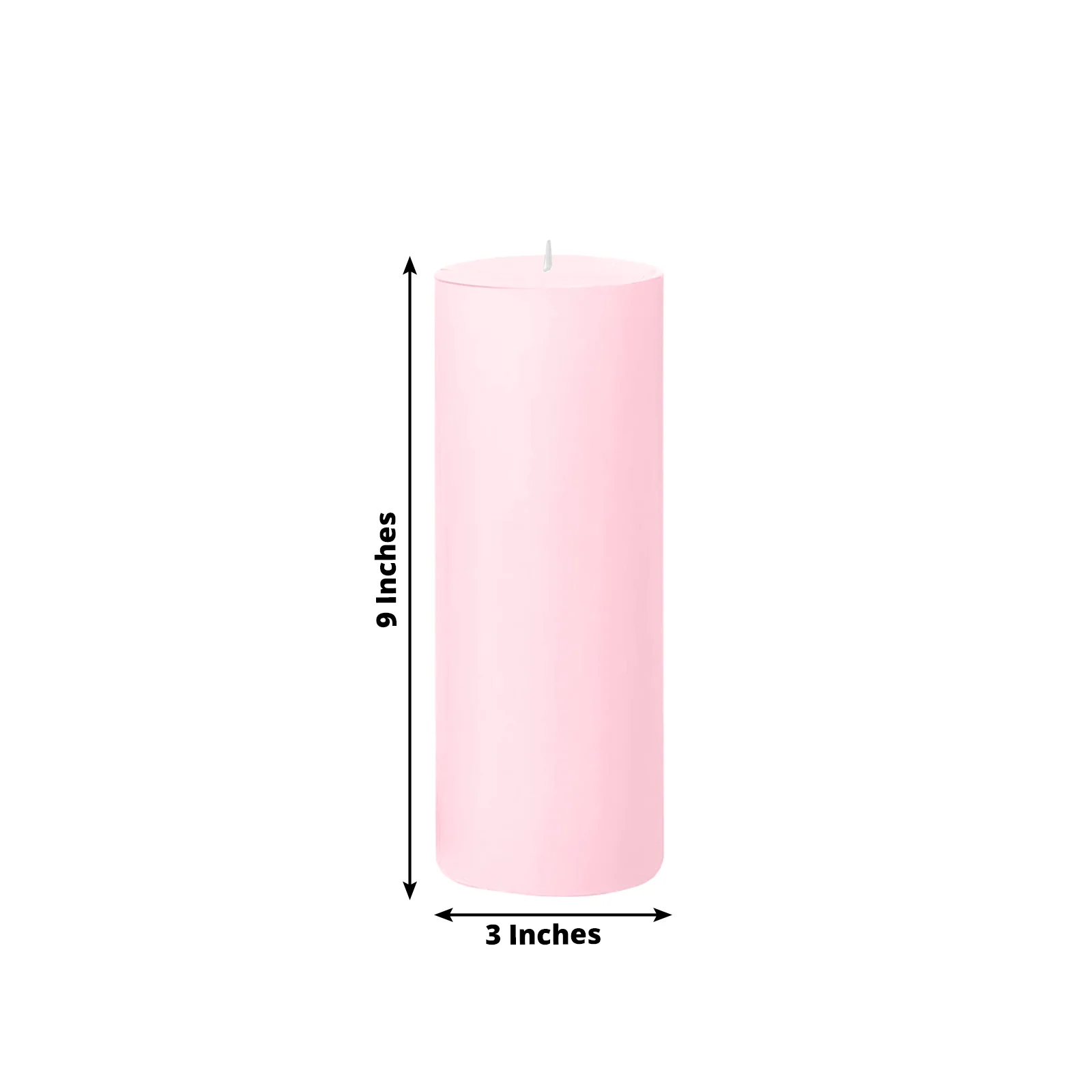 6-Pack Unscented Pillar Candles – Dripless 3"x9" Pink Paraffin Wax with Smokeless Cotton Wicks, Clean & Long-Lasting 90-Hour Burn - Image 3