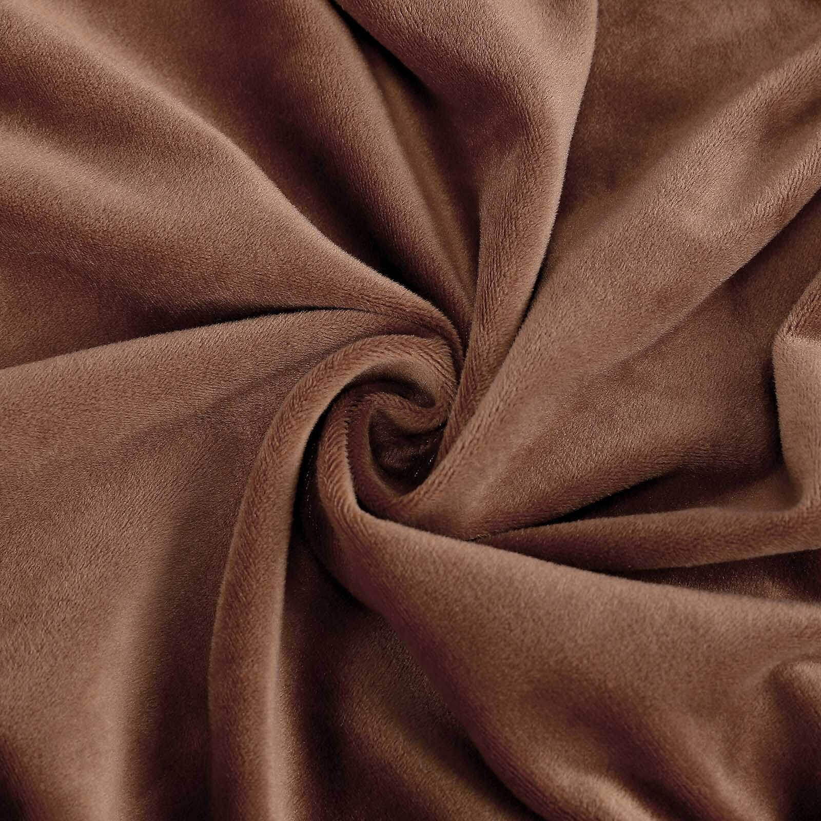 Velvet Dining Chair Seat Cover Copper Stretch with Tie - Stylish Cushion Protector - Image 10