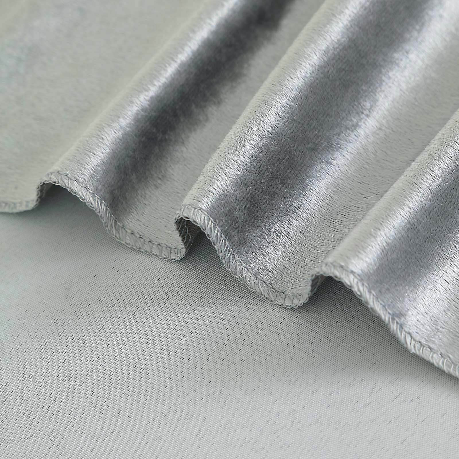 Velvet Table Overlay 72"x72" Silver - Soft Finish, Luxurious Accent for Upscale Settings - Image 3
