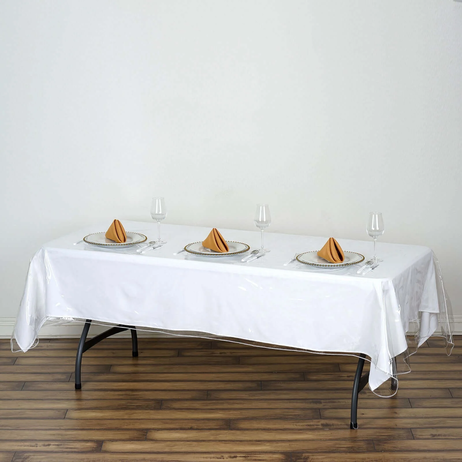 Vinyl Tablecloth 60"x90" Clear Eco-Friendly Rectangle - PVC Waterproof Cover 10 Mil Thick - Image 2
