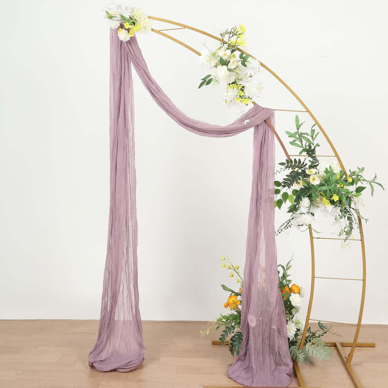 Violet Amethyst Gauze Cheesecloth Draping Fabric Wedding Arch Decorations, Window Scarf Valance Drapes, Boho Arbor Long Curtain Panel 20ft - Image 5
