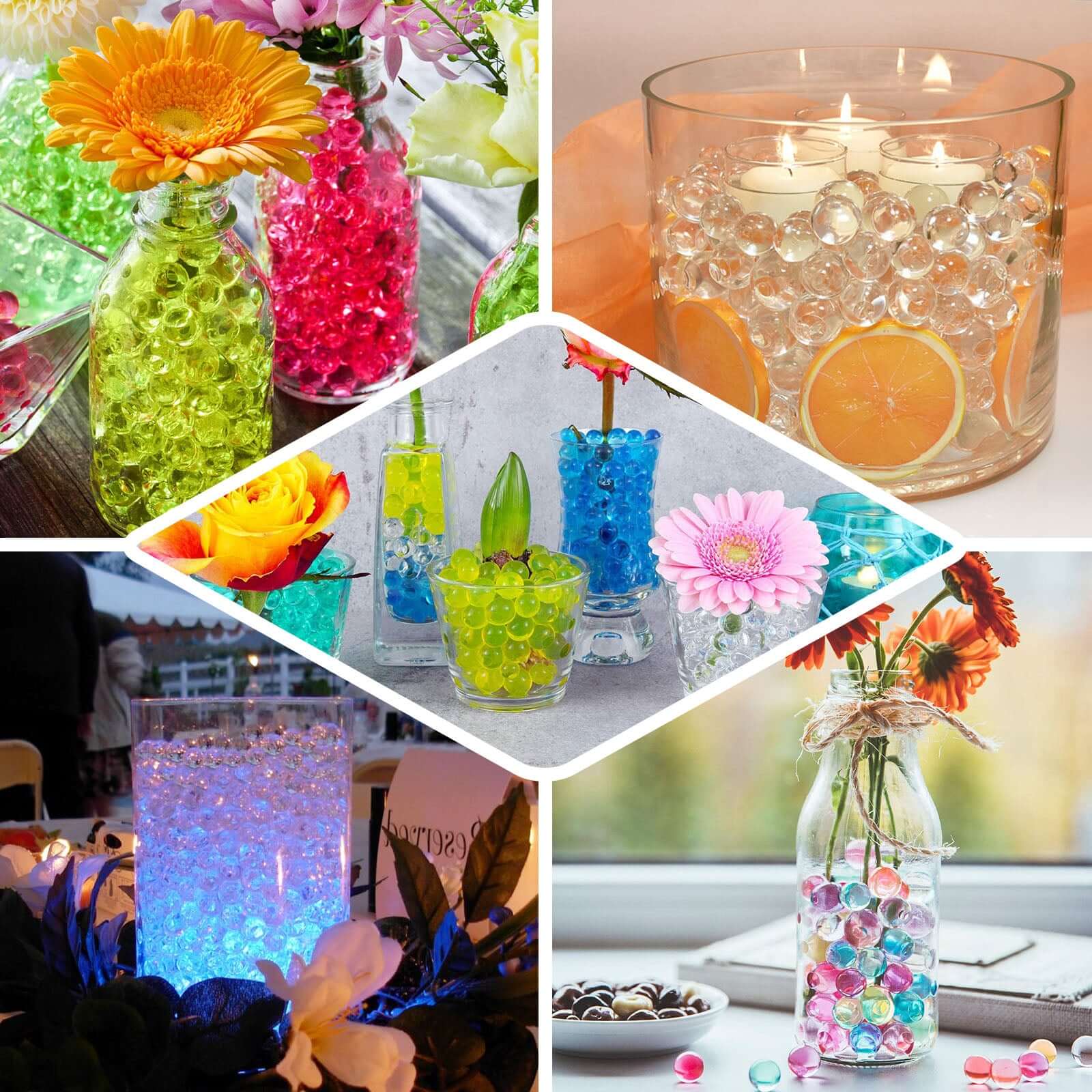 Water Gel Beads Vase Filler 10g Clear - Large Nontoxic Jelly Balls for Vase Candle Centerpiece Wedding & Home Decor - Image 4