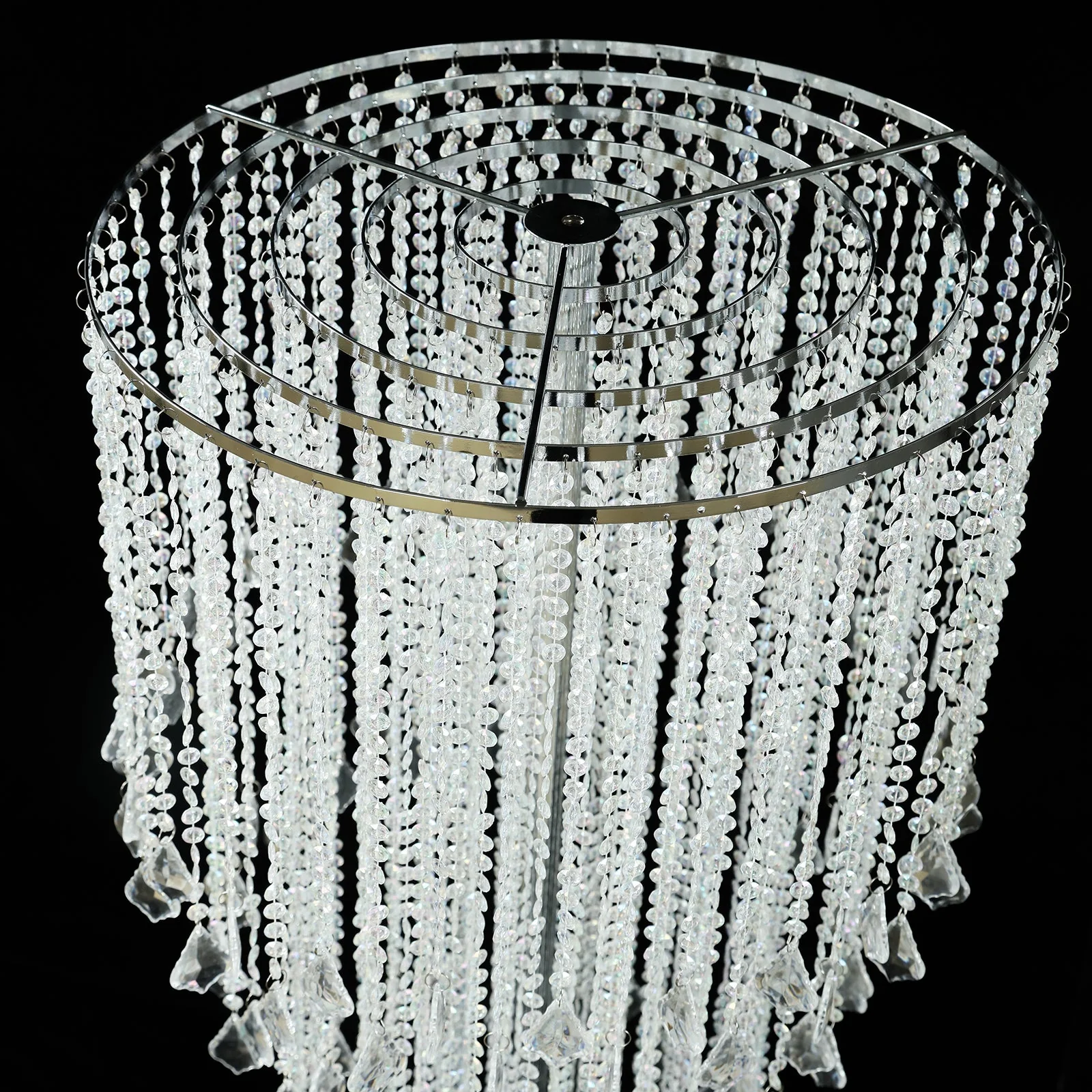 Waterfall Crystal Beaded Table Centerpiece – Cascading 4ft Chandelier Floral Stand for Weddings & Luxury Event Décor - Image 2