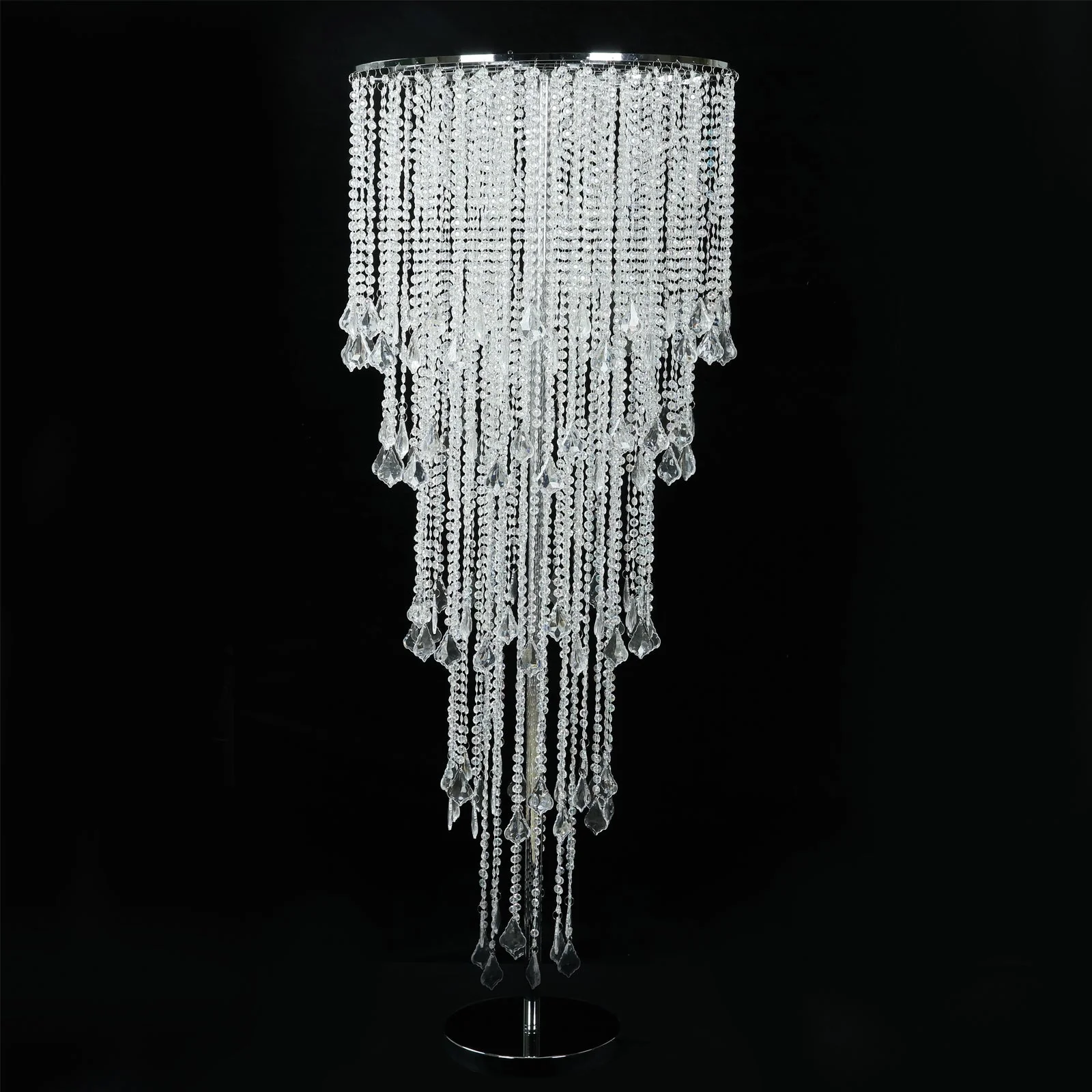 Waterfall Crystal Beaded Table Centerpiece – Cascading 4ft Chandelier Floral Stand for Weddings & Luxury Event Décor - Image 7