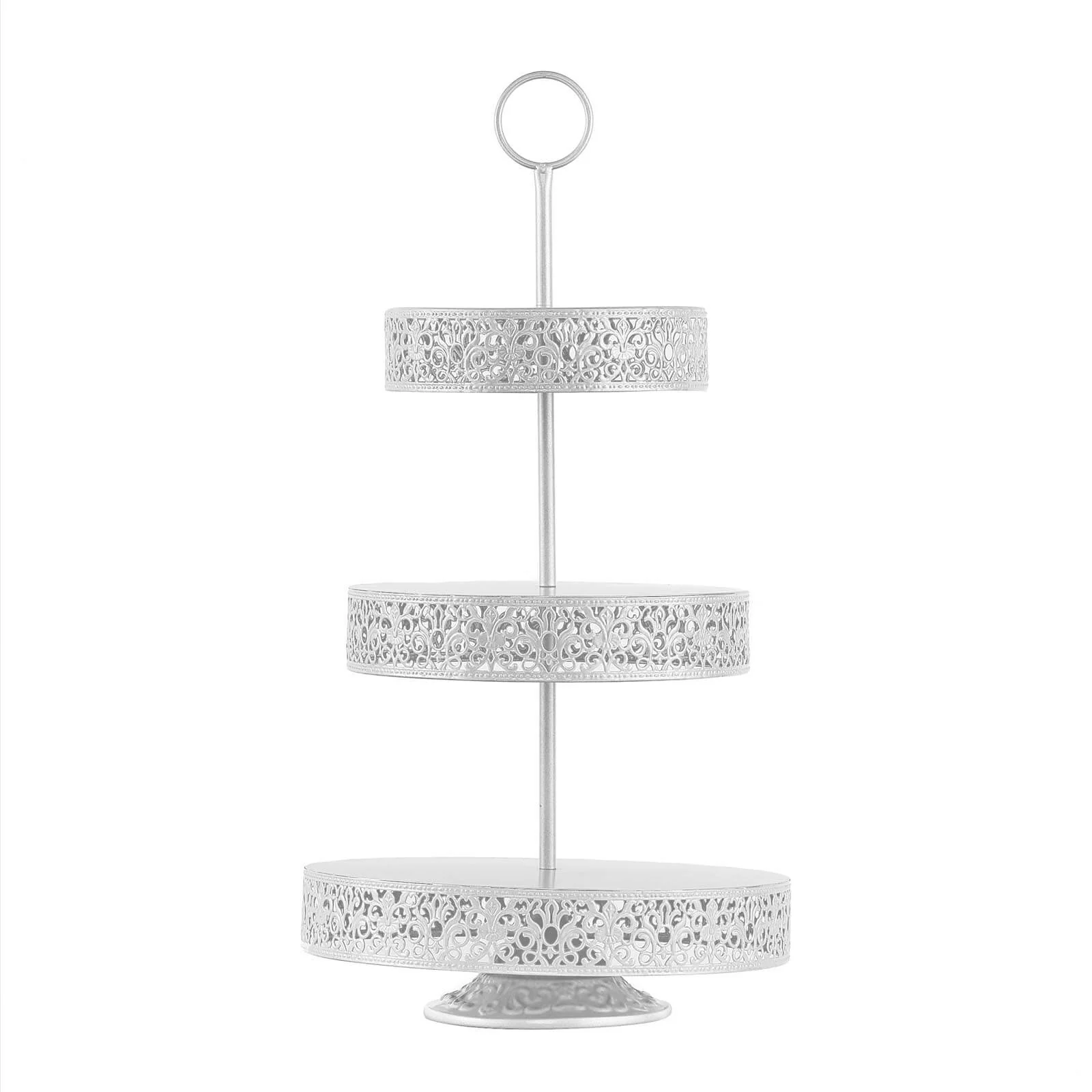 Metal Cupcake Stand 23" 3-Tier Reversible Design White - Dessert Holder and Serving Tray - Image 5
