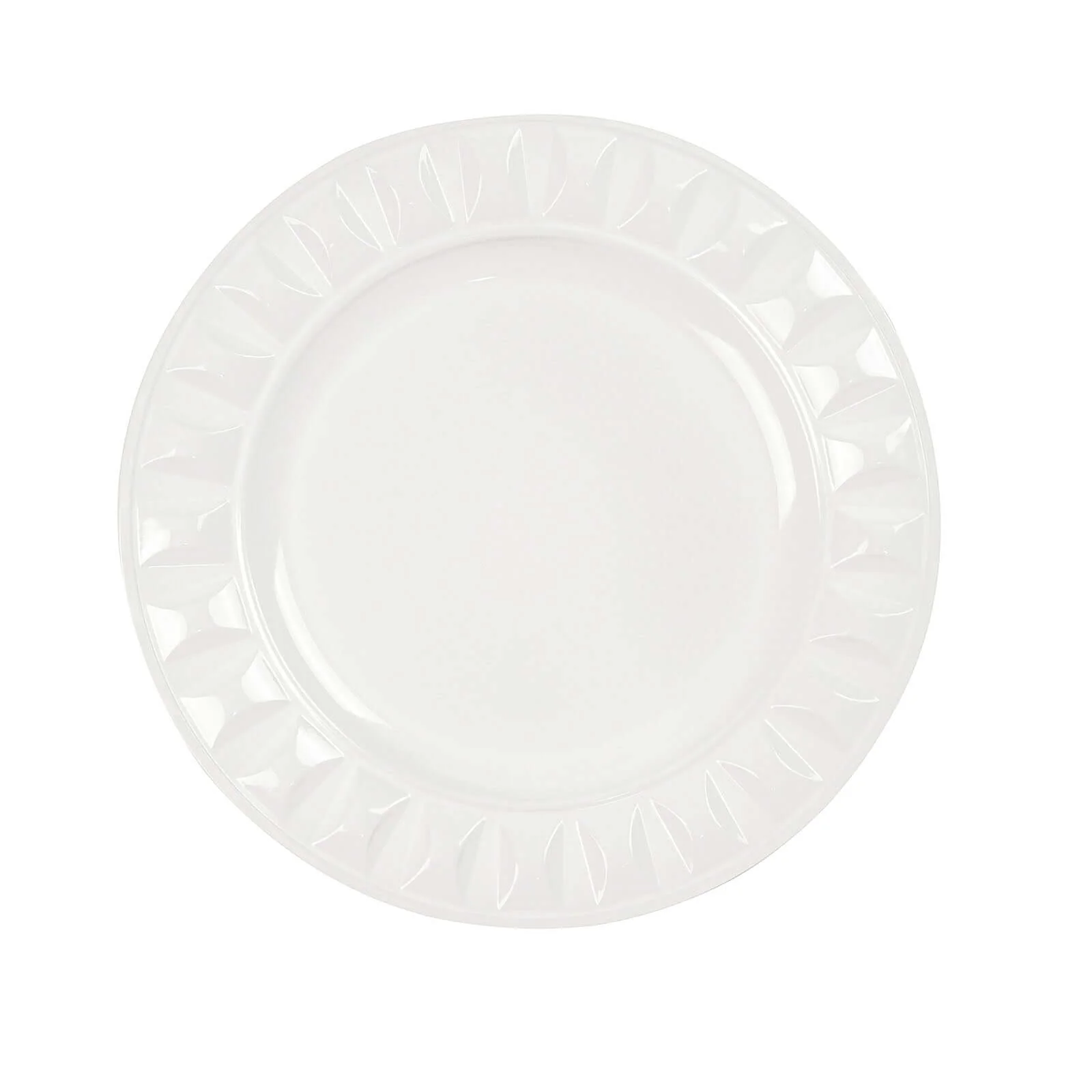 6-Pack Plastic Charger Plates 13" Round White Bejeweled Rim - Luxe Decorative Dinner Party Charger Tableware - Image 6