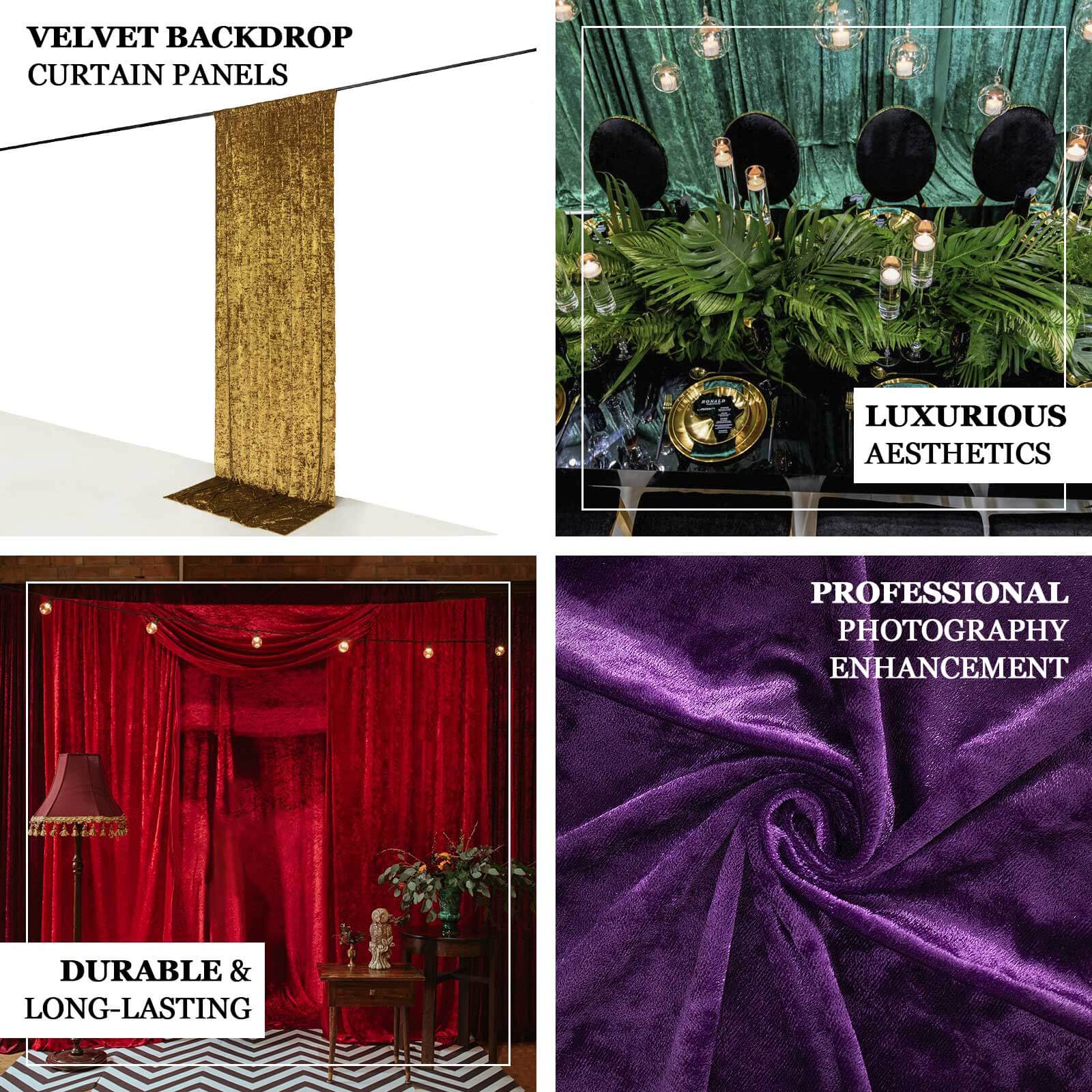Crushed Velvet Backdrop Curtain – White 5ft x 12ft Event Drape with Rod Pocket, Privacy Panel for Photo Booths & Events - Image 4