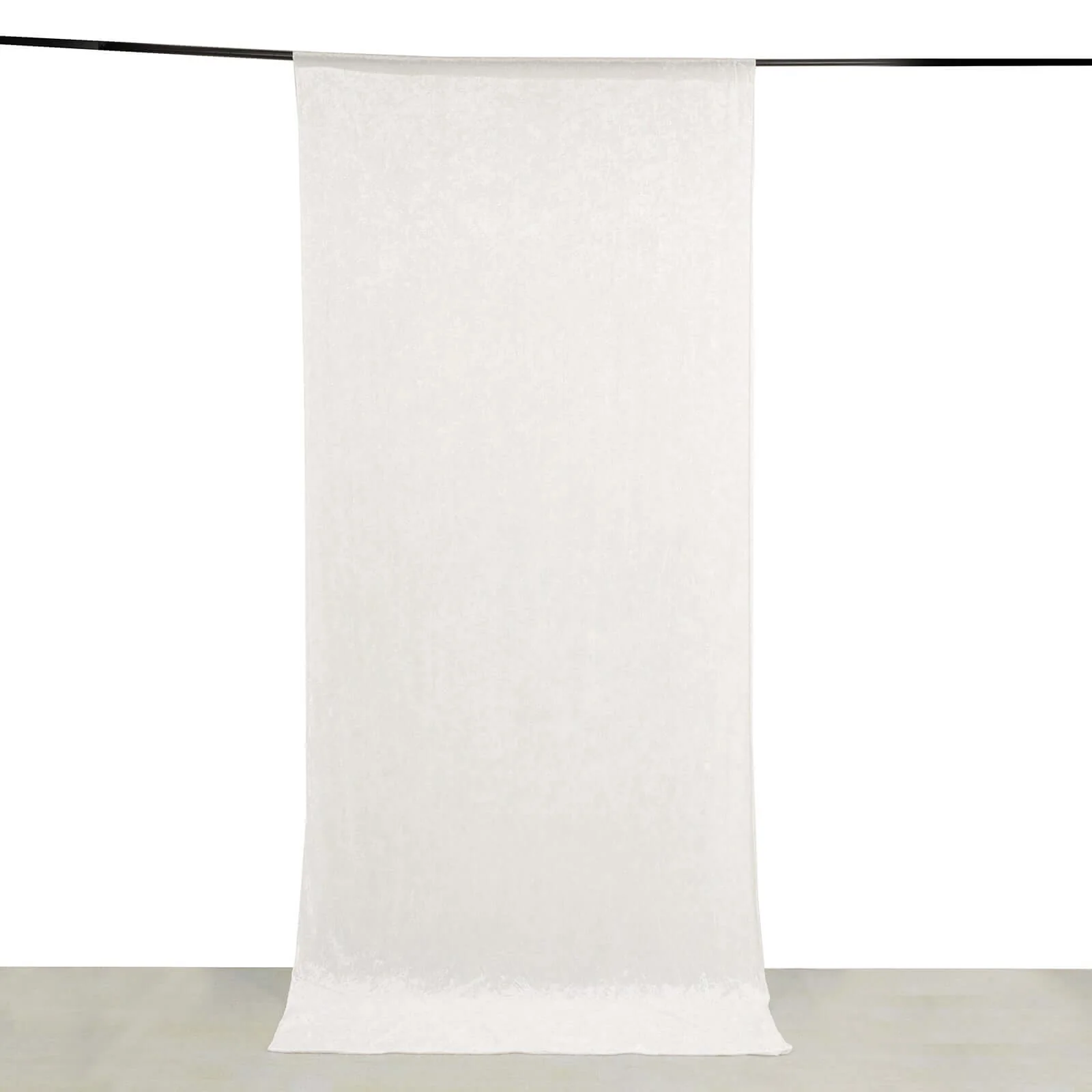 Crushed Velvet Backdrop Curtain – White 5ft x 12ft Event Drape with Rod Pocket, Privacy Panel for Photo Booths & Events - Image 8