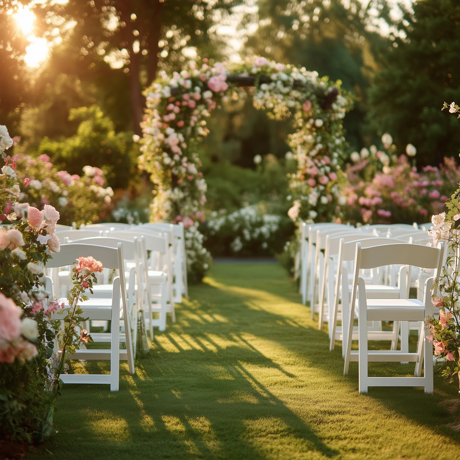 8-Pack Resin Folding Chairs White with Vinyl Padded Seat – Durable Design for Weddings & Indoor/Outdoor Events - Image 3
