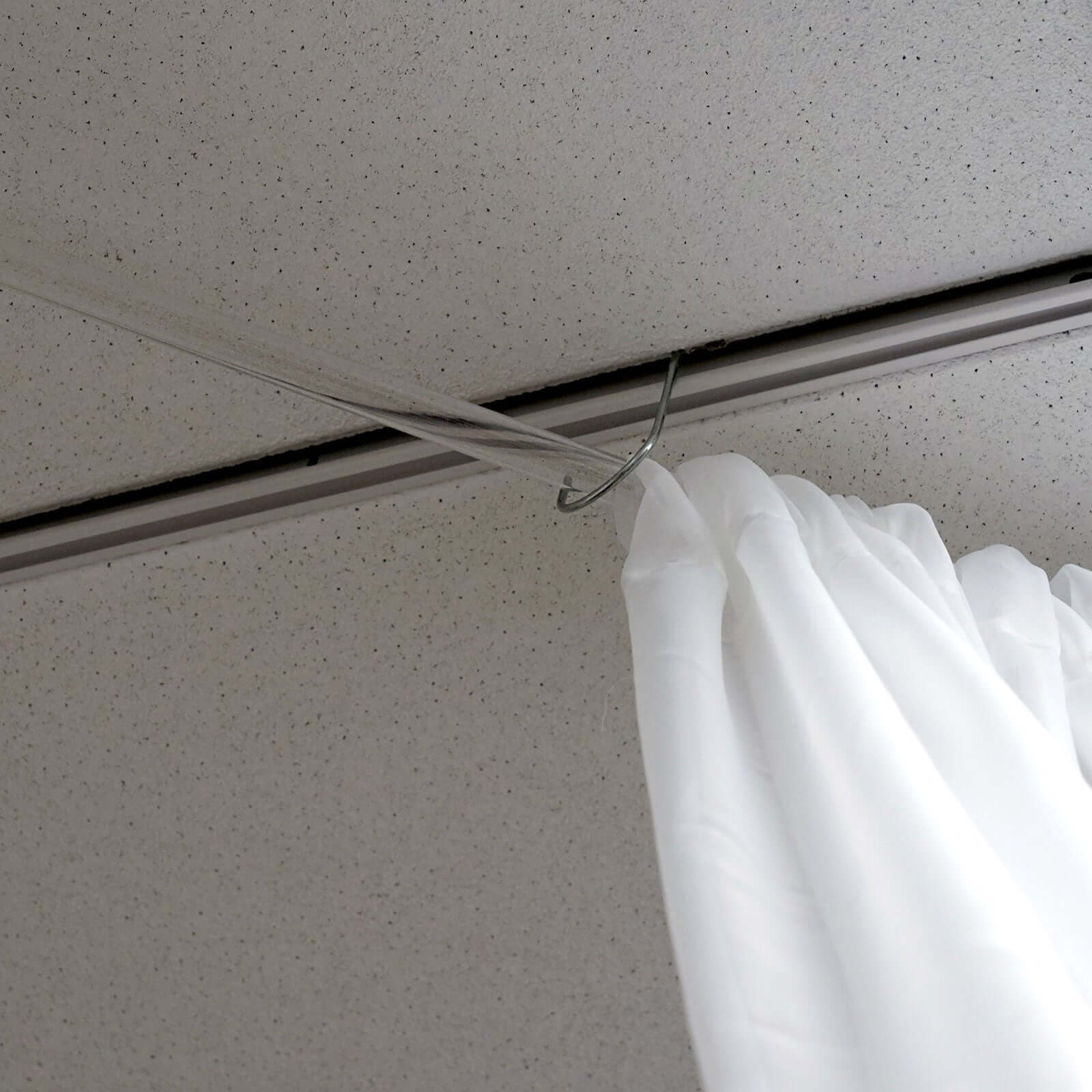 White Sheer Ceiling/Curtain Draping Panels Durable Flame Resistant Fabric 10ftx30ft - Image 7