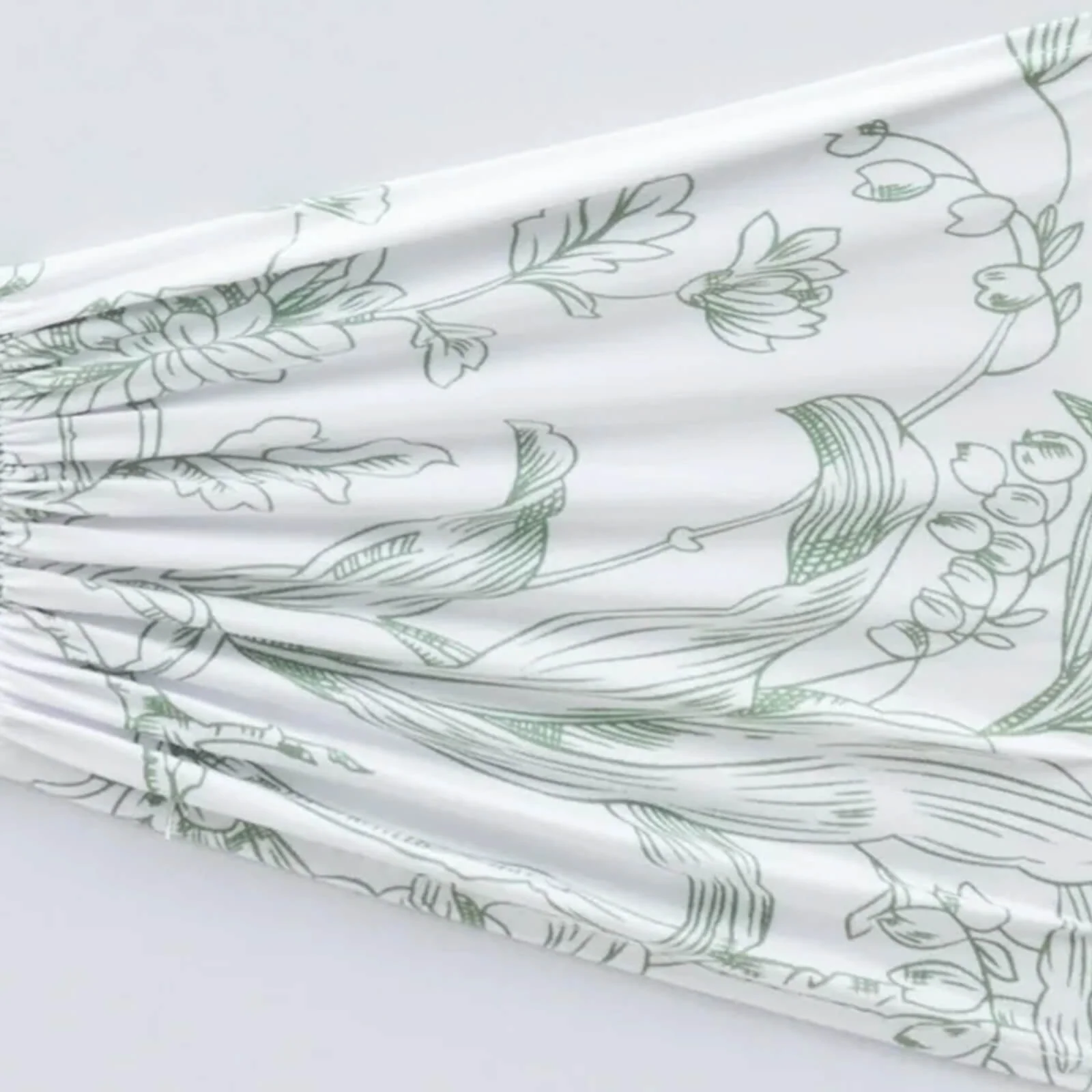 5 Pack French Toile Spandex Chair Sashes White Dusty Sage Green – 8"x13" Ruffled Stretch Chair Bands for Weddings & Events - Image 7
