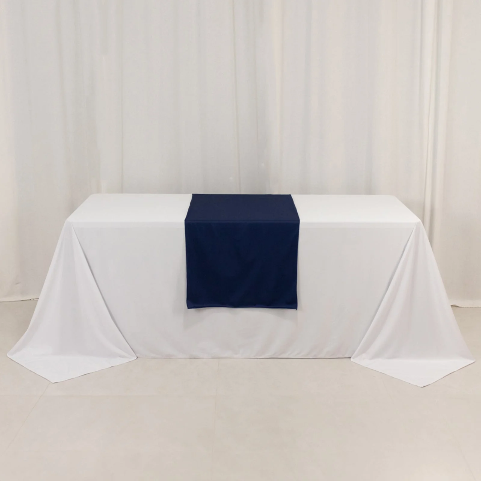 Wide Polyester Table Runner 24"x72" Navy Blue - Durable Trade Show and Exhibitions Table Decor - Image 6