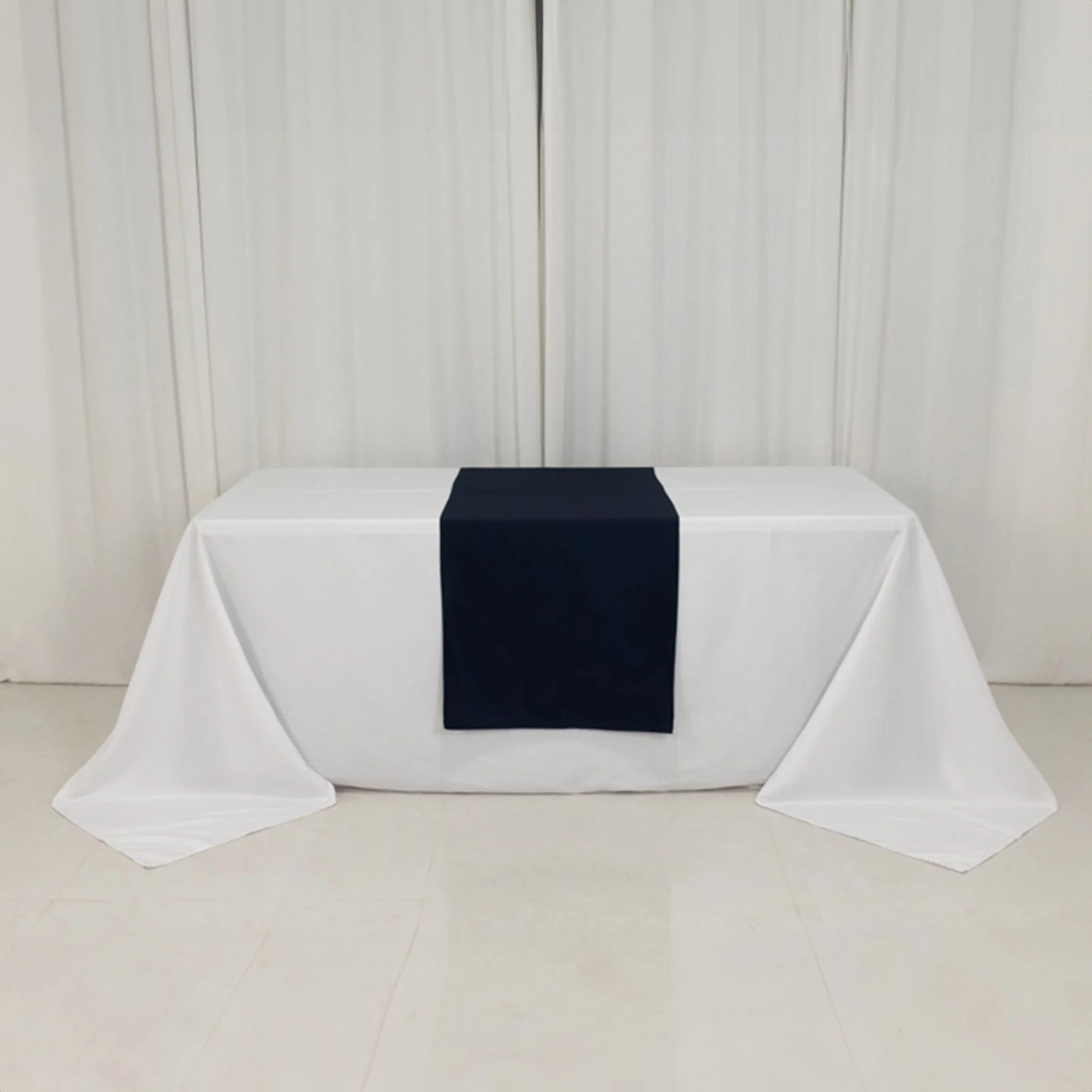 Wide Premium Polyester Table Runner 24"x72" Navy Blue - Sublimation Printable Blank Banner - Image 2