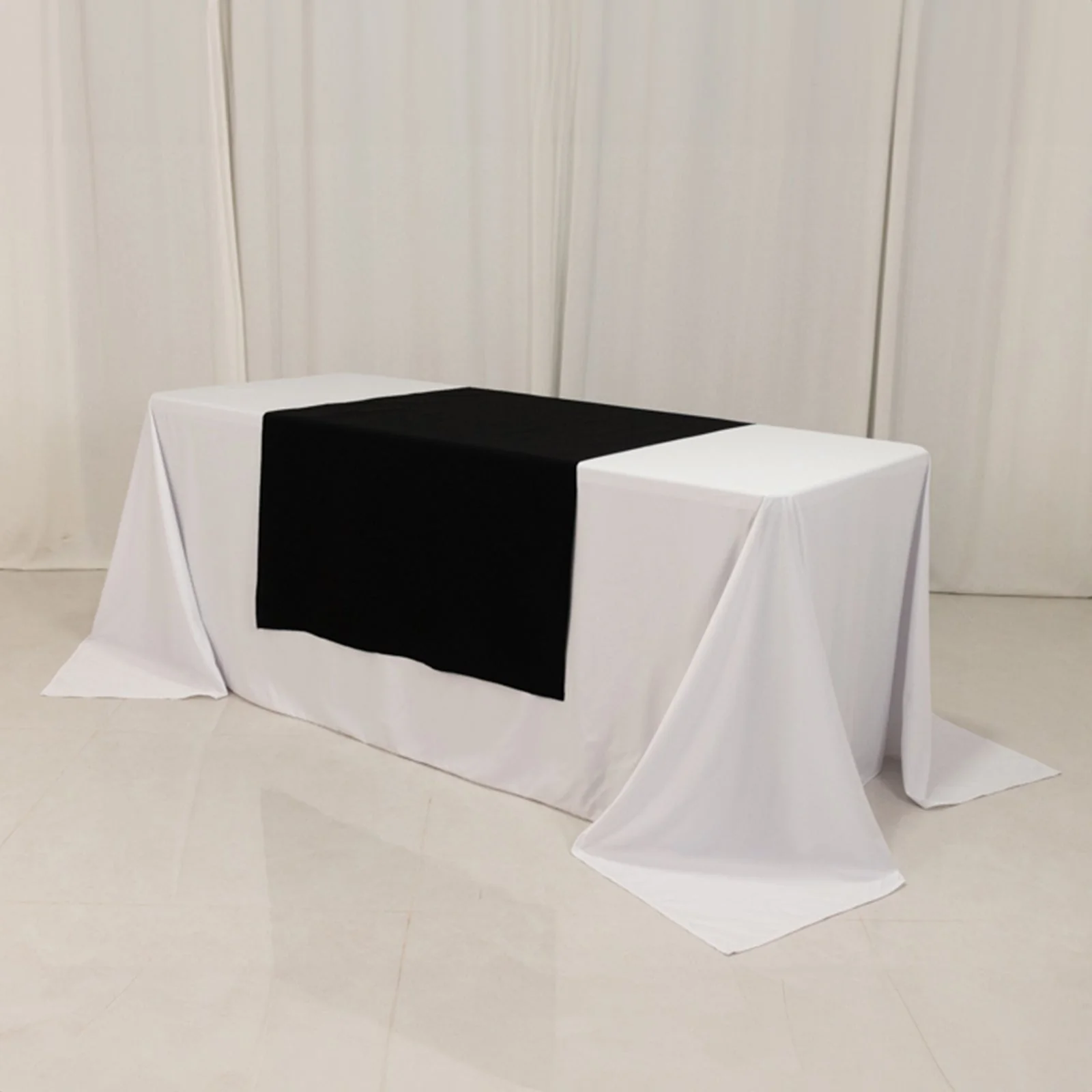 Wide Premium Polyester Table Runner 36"x72" Black - Sublimation Printable Blank Banner - Image 7