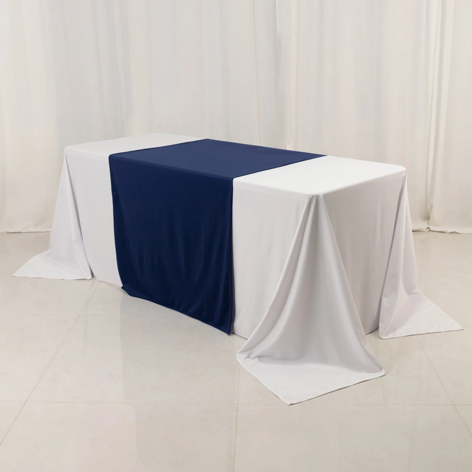 Wide Premium Polyester Table Runner 36"x72" Navy Blue - Sublimation Printable Blank Banner - Image 2