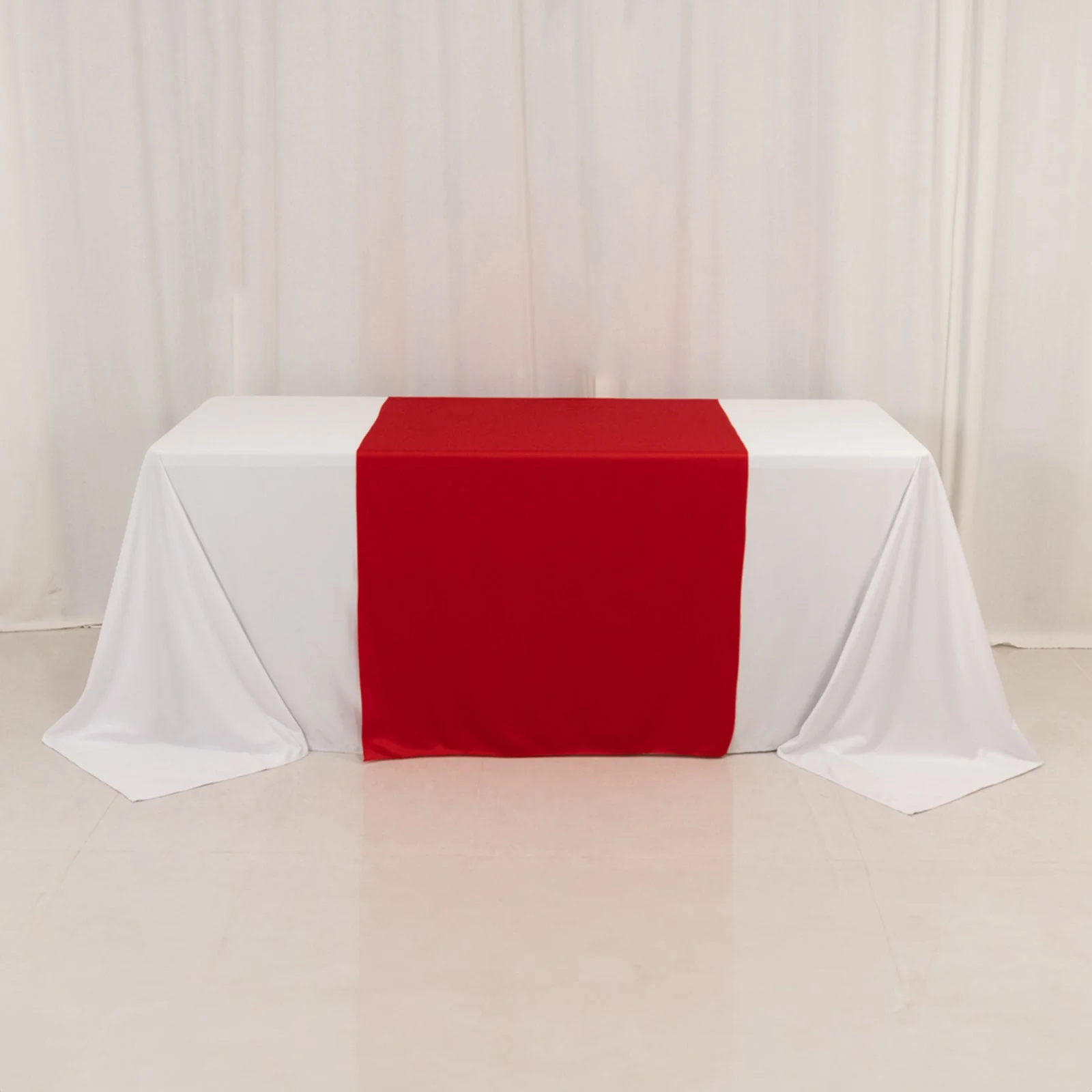 Wide Premium Polyester Table Runner 36"x72" Red - Sublimation Printable Blank Banner